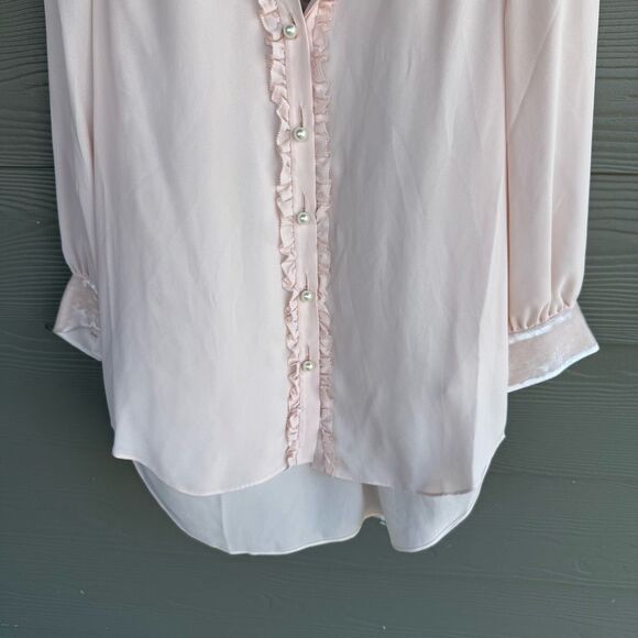 Kate Spade NWT pink blouse with pearl buttons - Picture 5 of 7